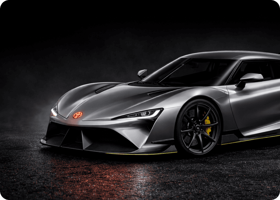 Sport car in showroom